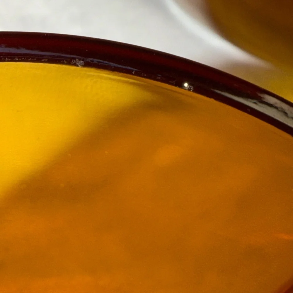 3 MCM Vintage Amber Glass Tea/Punch Cups - Picture 7 of 11